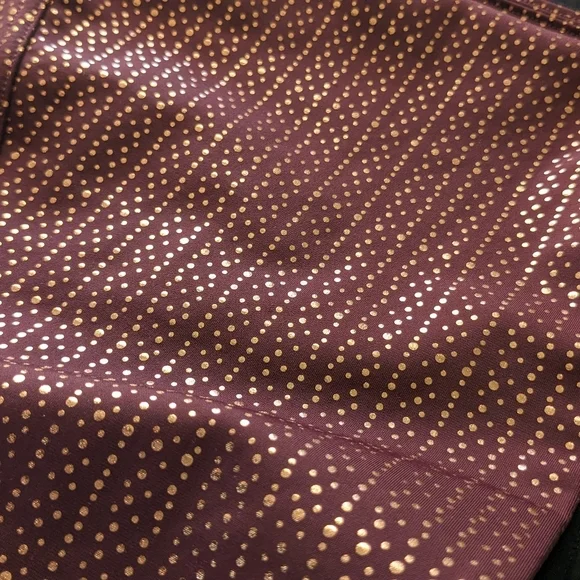 SPANX Booty Boost Metallic Mist Wine/Rose Gold Size 2X Plus 7/8 Leggings - Picture 4 of 5